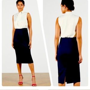 TED BAKER Oati Tie Neck Dress US 8